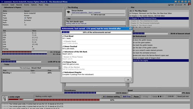 The Roll holds 100 achievements, mirrored to Steam.