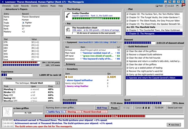 The Windows 98 desk, the default look of the chronicle.